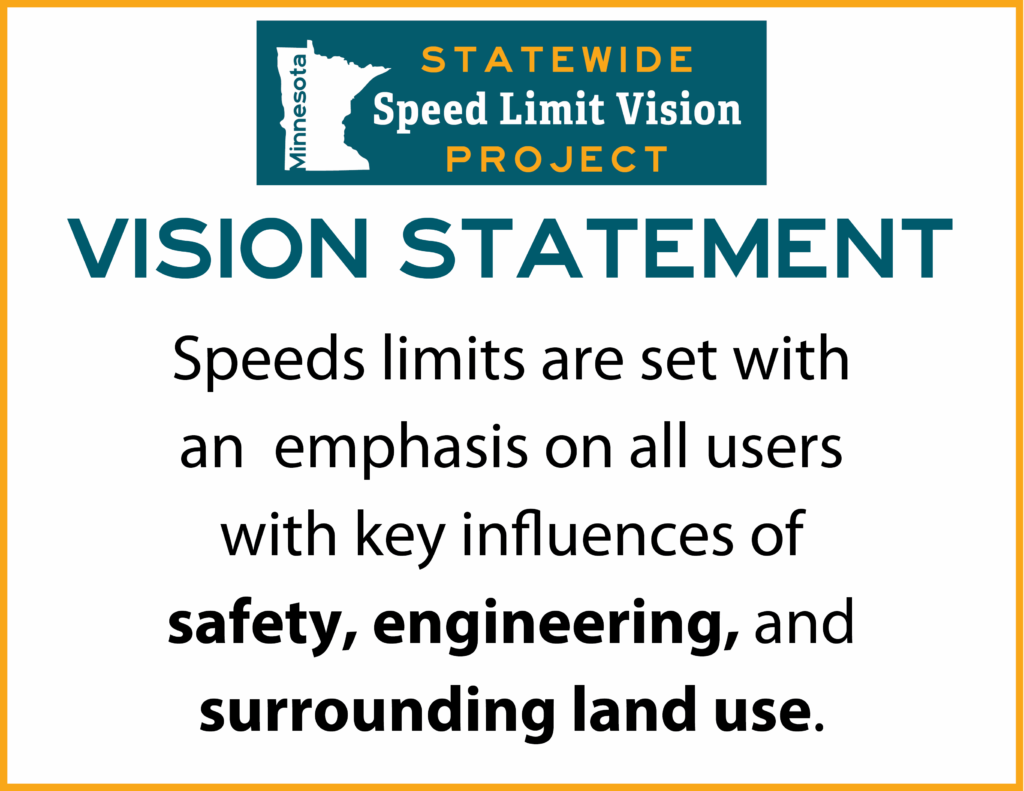 Vision Statement: Speed limits are set with an emphasis on all users with key influences of safety, engineering, and surrounding land use.